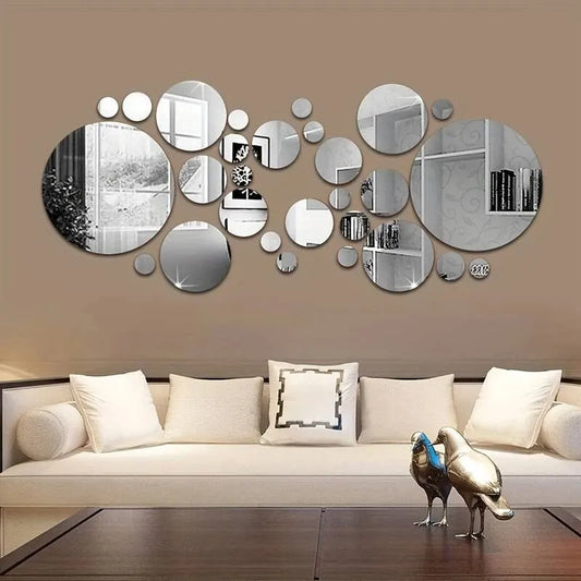 3D Acrylic Mirror Wall Stickers