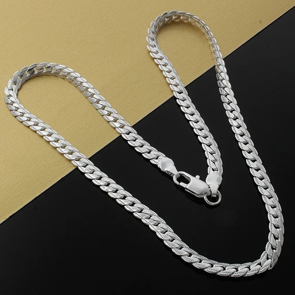 Sterling Silver Sideways Necklace