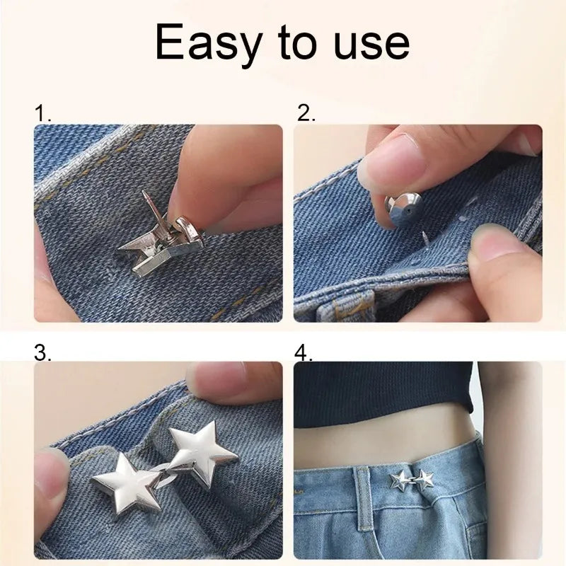 Adjustable Jeans Button Clips