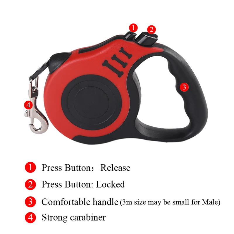 Retractable Nylon Dog Leash