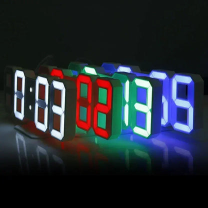 3D LED Digital Wall Clock